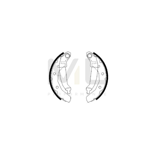 BOSCH 0 986 487 628 Brake Shoe Set | ML Performance Car Parts