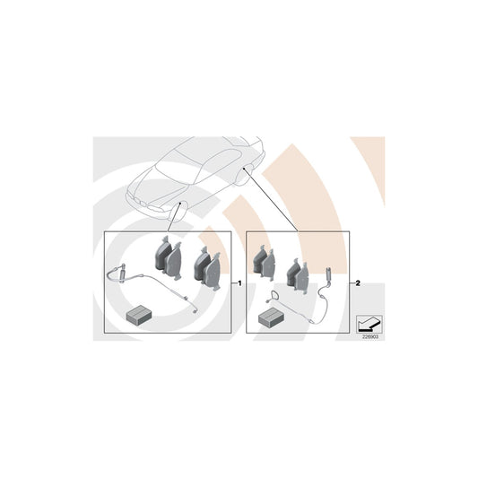 Genuine BMW 34112464196 F30 F34 F31 Set Of Brake Pads With Wear Sensors VALUE LINE (Inc. 335dX, 114d & 116d ed) | ML Performance UK