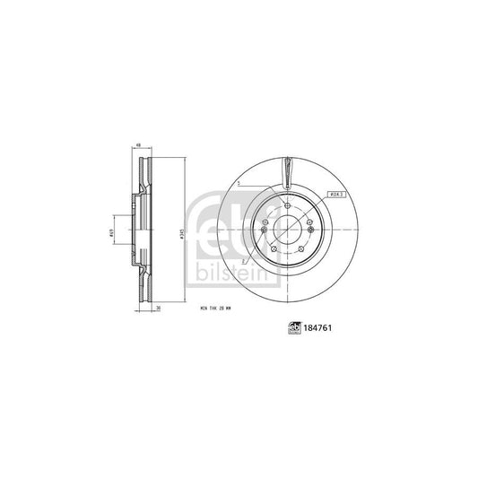 Febi Bilstein 184761 Brake Disc