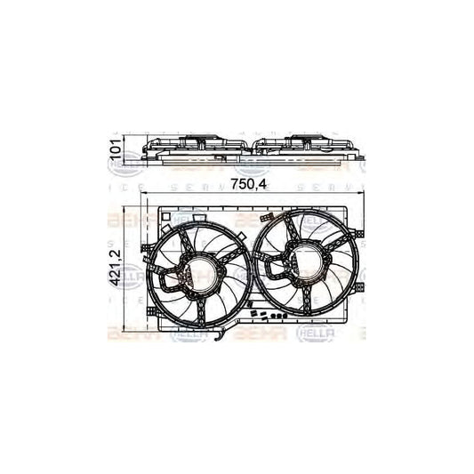 Hella 8EW 351 041-321 Fan, Radiator