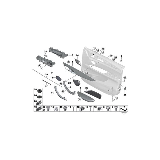 Genuine BMW 51418059958 F15 F16 Armrest, Right ANTHRAZIT (Inc. X6 28iX, X6 30dX & X5 25d) | ML Performance UK Car Parts