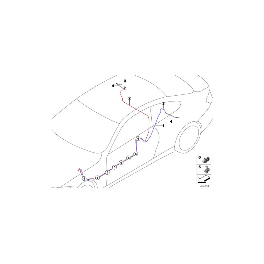 Genuine BMW 34308424142 Brake Pipe Rear WHEELHOUSE>CAL. (Inc. M6 GT3) | ML Performance UK