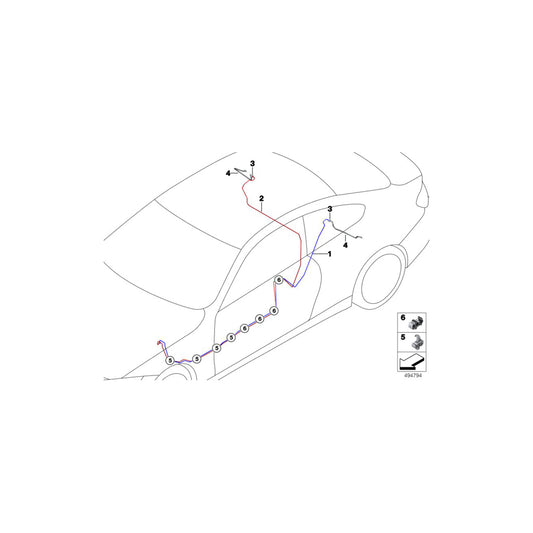 Genuine BMW 34308424142 Brake Pipe Rear WHEELHOUSE>CAL. (Inc. M6 GT3) | ML Performance UK