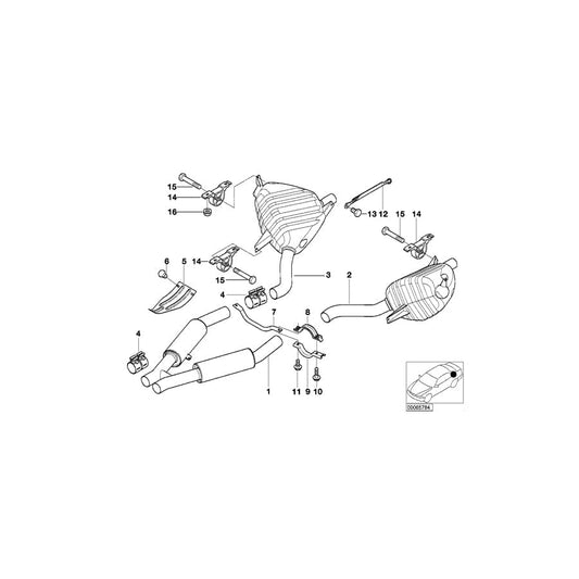 Genuine BMW 18101407993 E52 Pipe Clamp (Inc. ALPINA V8 & Z8) | ML Performance UK Car Parts