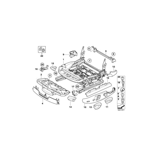 Genuine BMW 52109133415 E88 Seat Mechanism Left (Inc. 125i, 120i & 118i) | ML Performance UK Car Parts