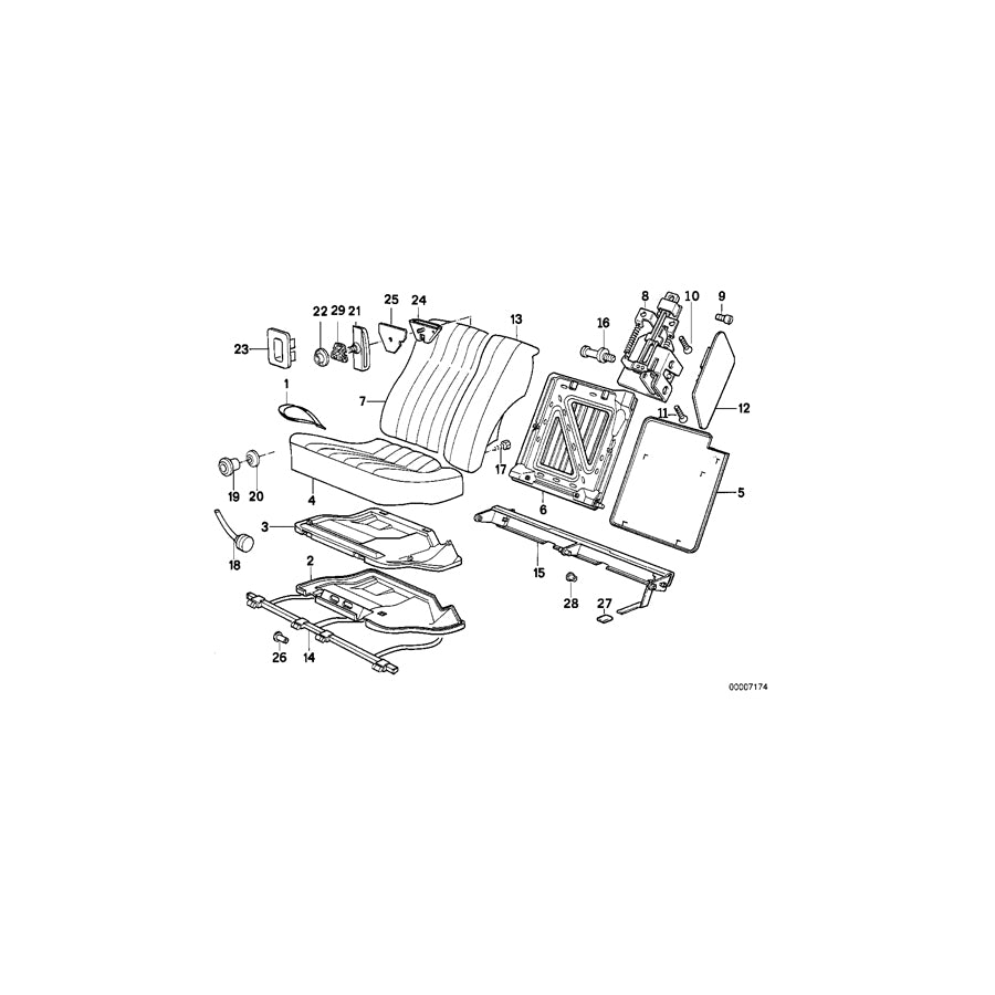 Genuine BMW 72111925450 E30 E34 Rubber Band (Inc. 518i, 525i & 524td) | ML Performance UK