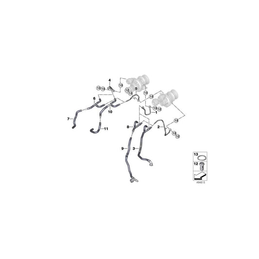 Genuine BMW 11538741770 F15 F16 Return Hose (Inc. X6 50iX 4.4, X5 50iX 4.4 & X6 50iX) | ML Performance UK Car Parts