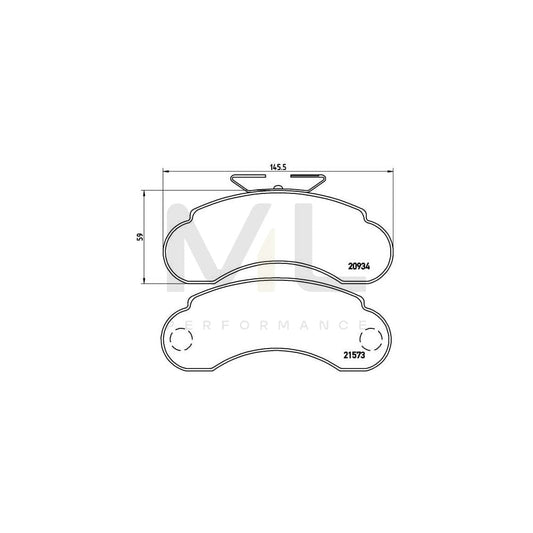 Brembo P 50 021 Brake Pad Set Excl. Wear Warning Contact, With Brake Caliper Screws | ML Performance Car Parts