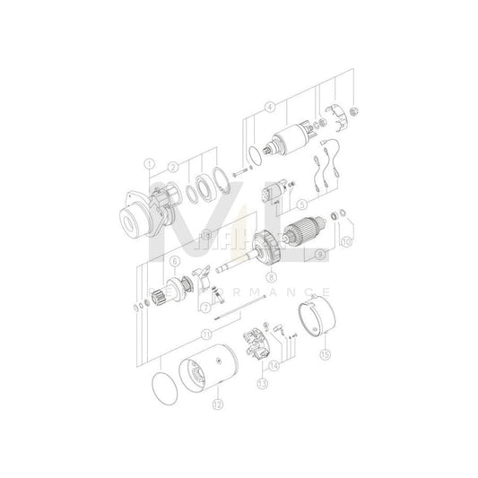 MAHLE ORIGINAL MS 87 Starter motor 12V 4,2kW, Teeth Quant.: 10 | ML Performance Car Parts
