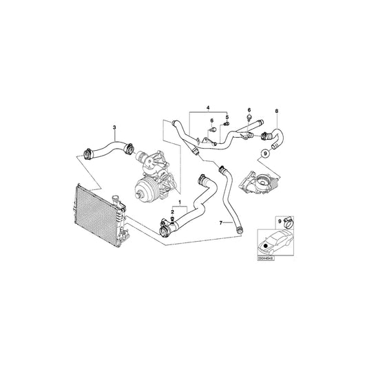 Genuine BMW 11352247879 E39 E53 E46 Water Hose (Inc. 730d, 330d & 330xd) | ML Performance UK Car Parts