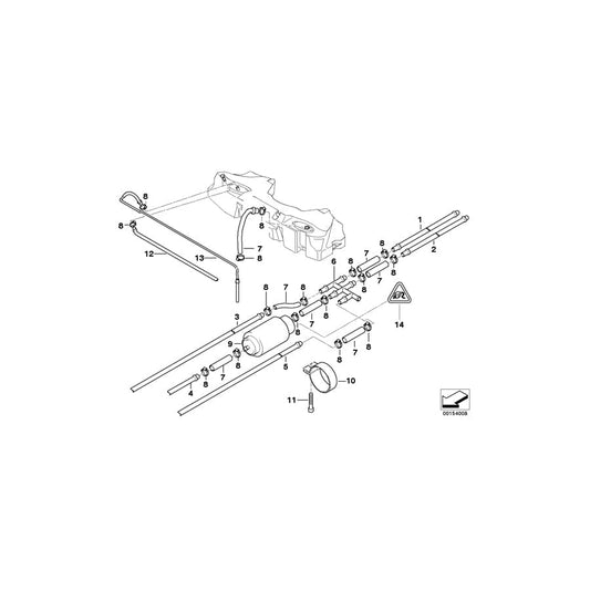 Genuine BMW 16111183297 E39 Fuel Pipe (Inc. 525d, 540iP & 540i) | ML Performance UK Car Parts