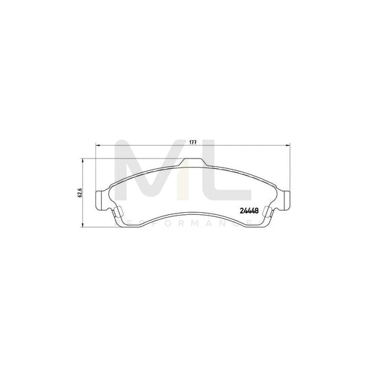 Brembo P 10 009 Brake Pad Set With Acoustic Wear Warning | ML Performance Car Parts