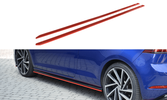 Maxton Design VW-GO-7F-R-SD2T Side Skirts Diffusers V.2 Volkswagen Golf R / R-Line MK7.5 | ML Performance UK Car Parts