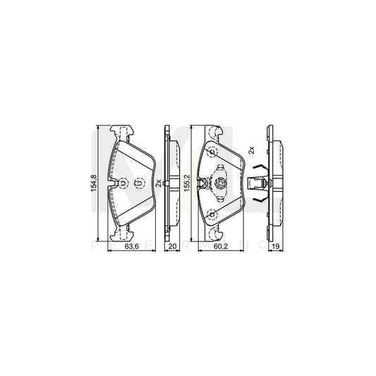 Bosch 0986495408 Brake Pad Set For Bmw 5 Series With Anti-Squeak Plate, With Mounting Manual BP1781 | ML Performance Car Parts