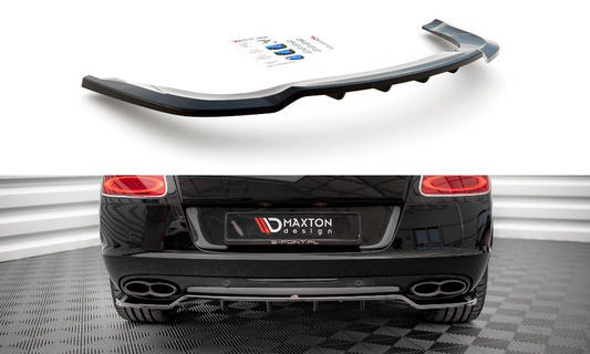Maxton Design BE-CO-GT-1F-RD1T+RD2T Central Rear Splitter (with Vertical Bars) Bentley Continental GT V8 S MK2 | ML Performance UK Car Parts