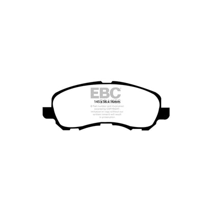 EBC PD08KF161 Chrysler Citroen Mitsubishi Peugeot Yellowstuff Front Brake Pad & USR Disc Kit - Akebono Caliper 2 | ML Performance UK Car Parts