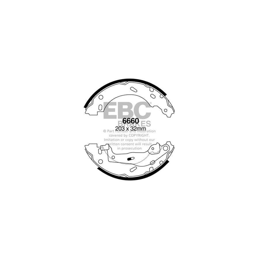 EBC 6660 Smart Fortwo (W451) Rear Brake Shoes 1 | ML Performance UK Car Parts