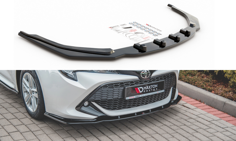 Maxton Design TO-CO-12-FD1T Front Splitter V.1 Toyota Corolla XII Touring Sports / Hatchback | ML Performance UK Car Parts