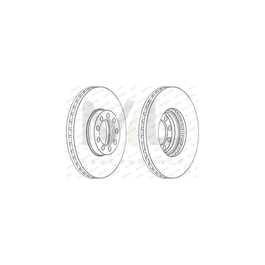 FERODO PREMIER FCR329A Brake Disc for IVECO Daily Vented | ML Performance Car Parts