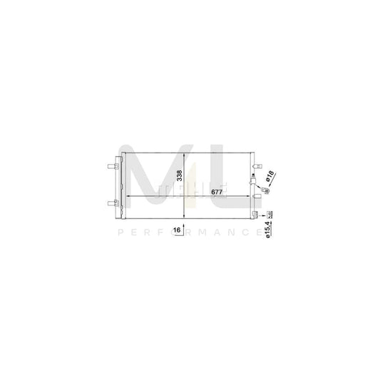 MAHLE ORIGINAL AC 102 000S Air conditioning condenser with dryer | ML Performance Car Parts