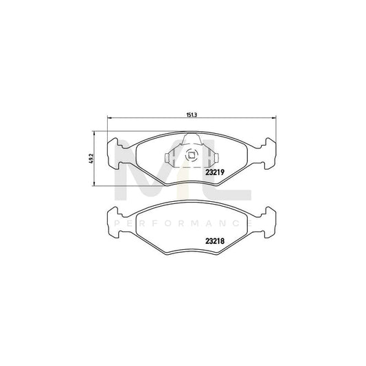 Brembo P 23 124 Brake Pad Set Excl. Wear Warning Contact | ML Performance Car Parts
