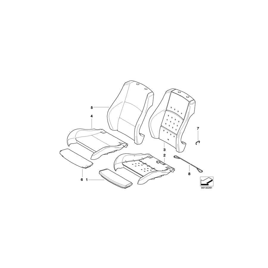 Genuine BMW 52109155977 E90 E91 Cover Thigh Support GRAU (Inc. 320si, 320d & 330i) | ML Performance UK Car Parts