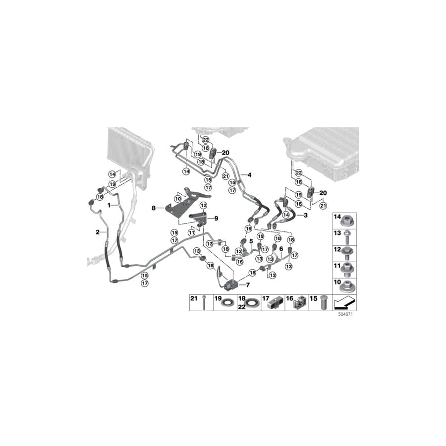 Genuine BMW 64536826382 G05 Refrigerant Line, High-Voltage Battery 2 (Inc.  & X5 45eX) | ML Performance UK Car Parts