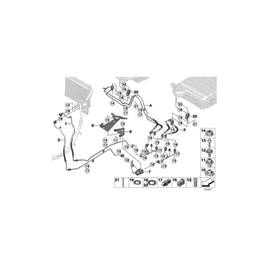 Genuine BMW 64536826382 G05 Refrigerant Line, High-Voltage Battery 2 (Inc.  & X5 45eX) | ML Performance UK Car Parts