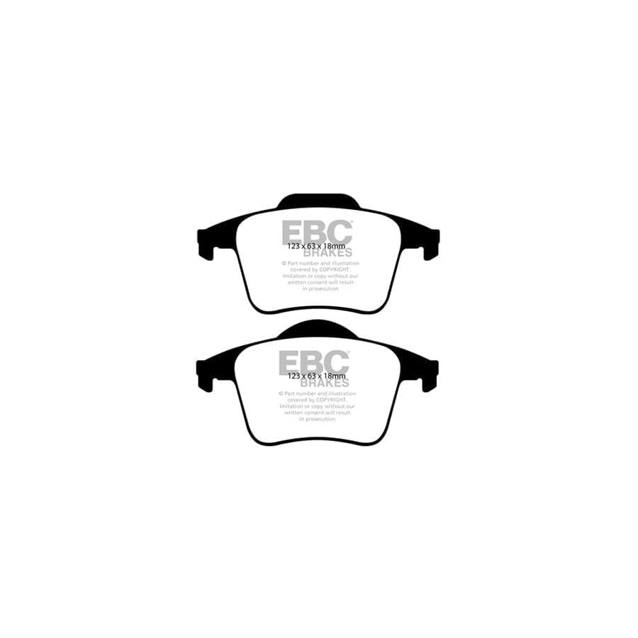 EBC PD08KR362 Volvo XC90 Yellowstuff Rear Brake Pad & USR Disc Kit - ATE Caliper 2 | ML Performance UK Car Parts