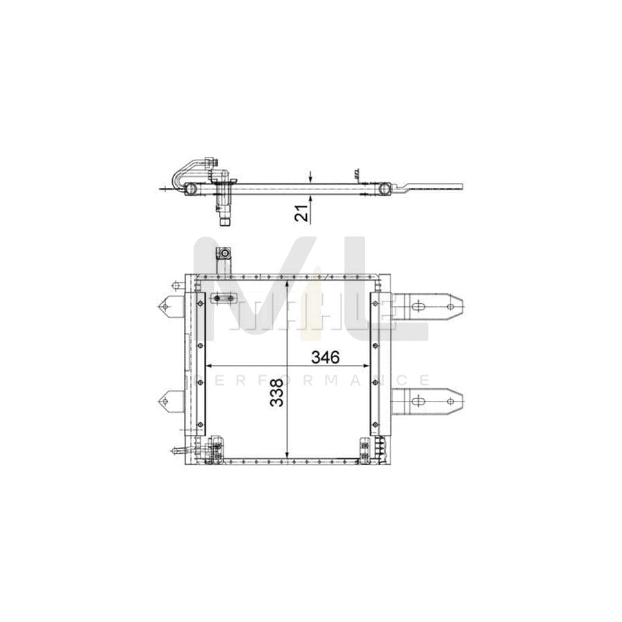 MAHLE ORIGINAL AC 287 000S Air conditioning condenser without dryer | ML Performance Car Parts