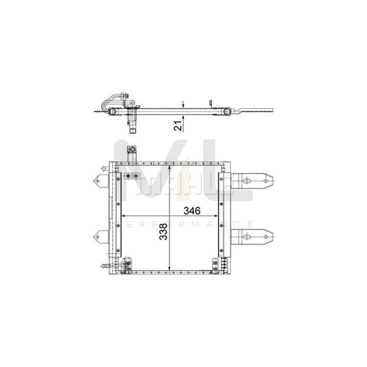 MAHLE ORIGINAL AC 287 000S Air conditioning condenser without dryer | ML Performance Car Parts