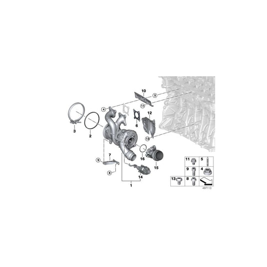 Genuine BMW 11658669732 G07 G05 G16 Seal For Exhaust Turbocharger (Inc. X6 40i, 745e & 640iX) | ML Performance UK Car Parts