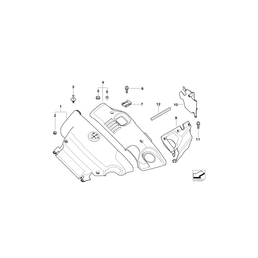 Genuine BMW 11142247314 E46 Acoustic Cover Front (Inc. 318d & 320d) | ML Performance UK Car Parts