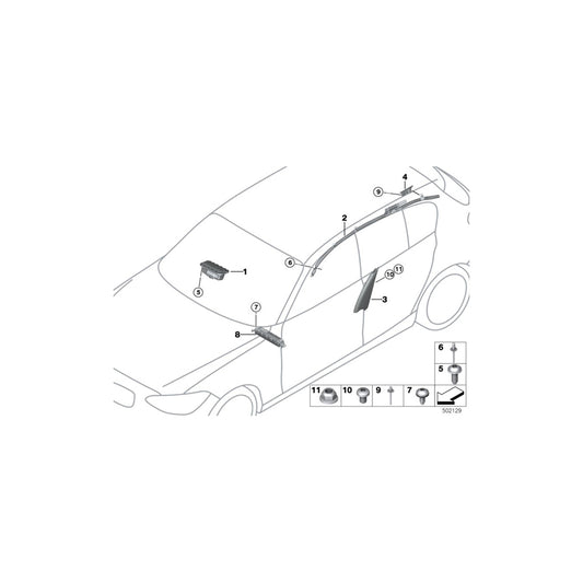 Genuine BMW 72127221045 F30 F31 F36 Head Airbag, Left (Inc. 430d, 418i & M140i) | ML Performance UK