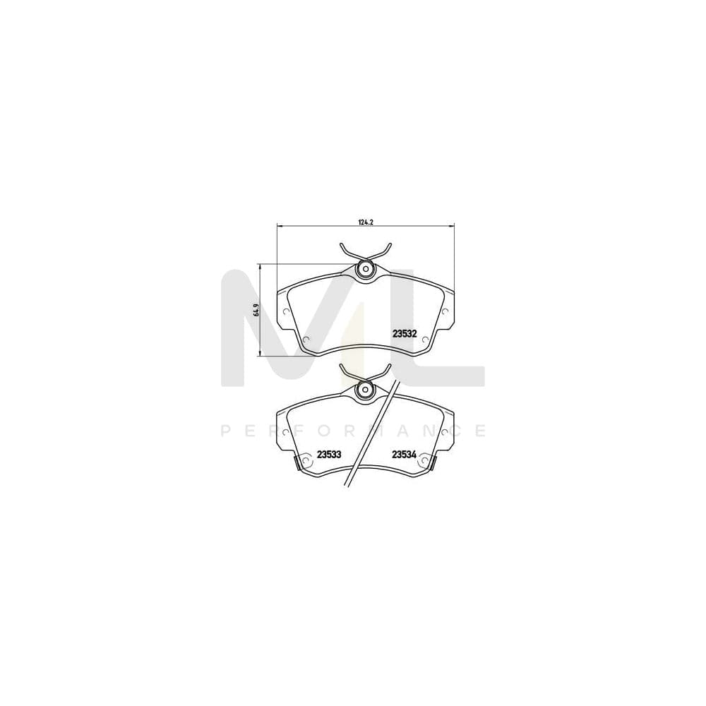 Brembo P 11 012 Brake Pad Set For Chrysler Pt Cruiser With Acoustic Wear Warning | ML Performance Car Parts