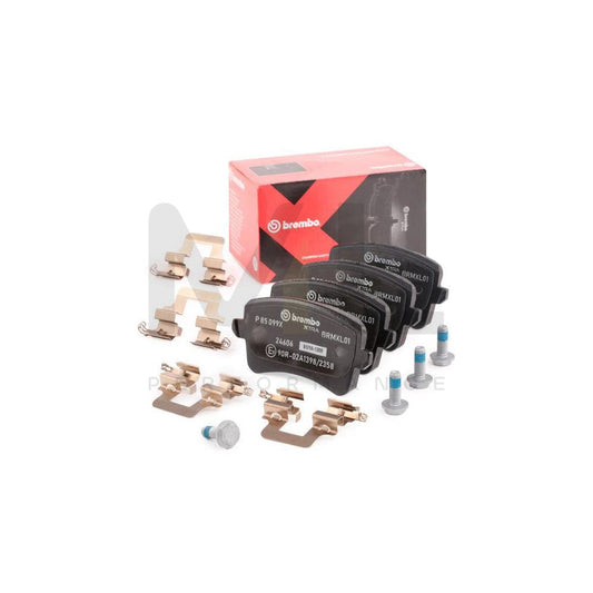 Brembo P 85 099X Brake Pad Set Excl. Wear Warning Contact, With Brake Caliper Screws | ML Performance Car Parts