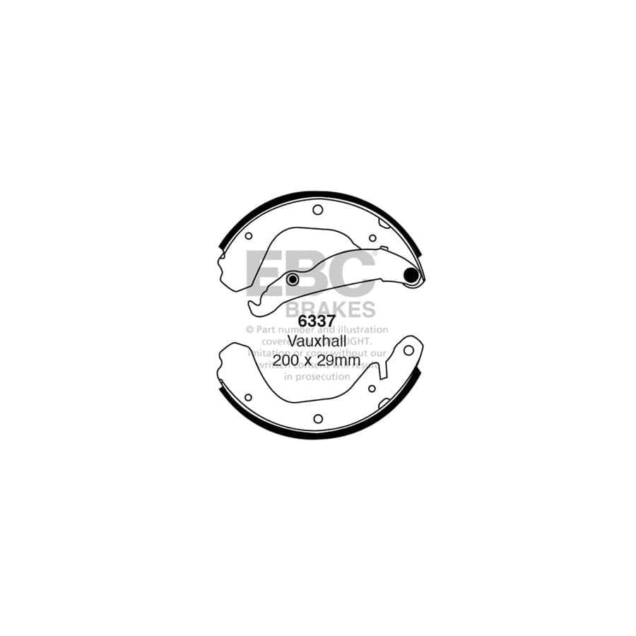 EBC 6337 Opel Vauxhall Rear Brake Shoes (Inc. Corsa A, Kadett, Nova) 1 | ML Performance UK Car Parts