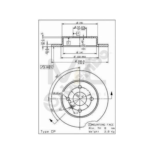 BREMBO MAX LINE 08.7626.75 Brake Disc Slotted, Solid, Coated, with bolts/screws | ML Performance Car Parts
