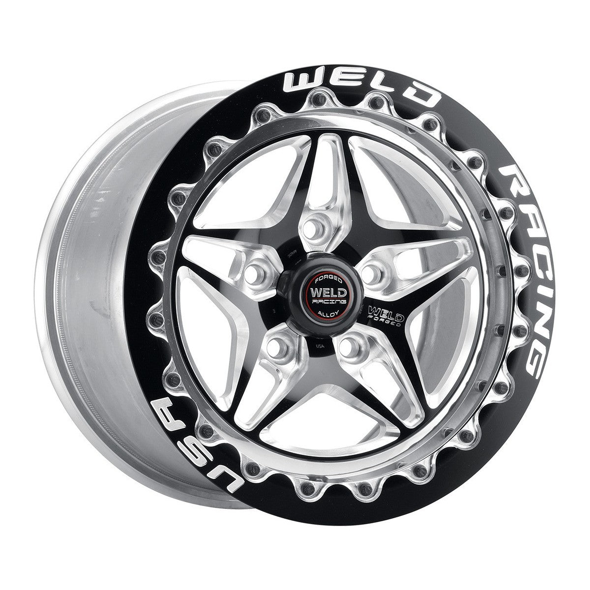 Weld 81HB7110B77F S81 Beadlock Wheel 17x11 5x4.75 ET43 BS7.7 Black (High Pad) For Rear CORVETTE C6 ZO6 2005 - 2013