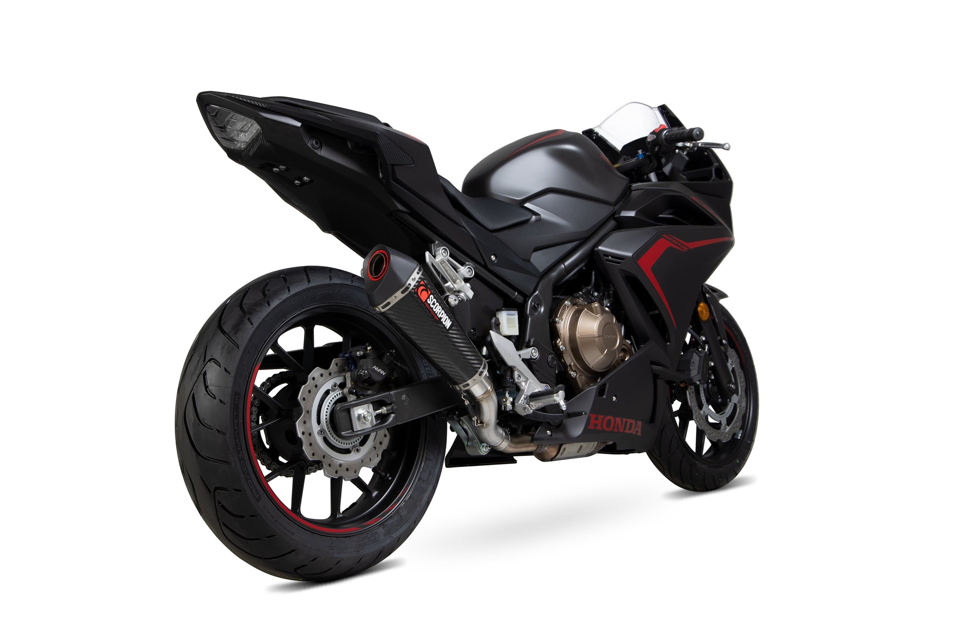 Scorpion RHA186CEO Honda CBR500 R Serket Taper Slip-On - Carbon Fibre Sleeve | ML Performance UK UK