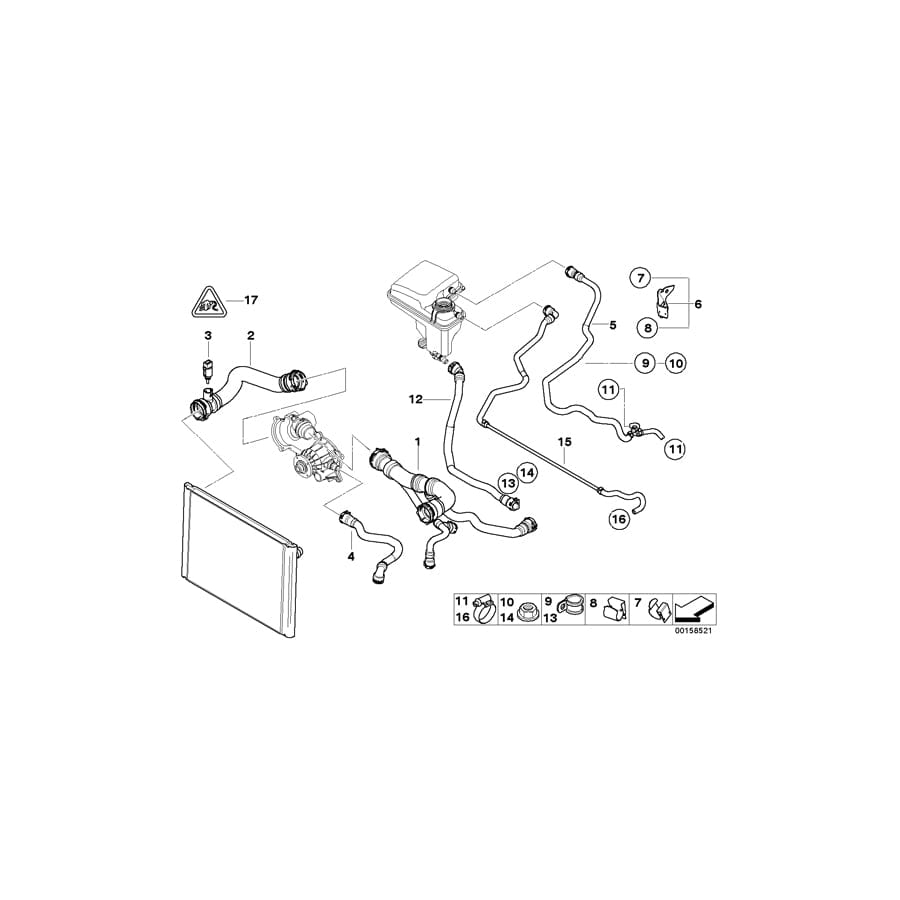Genuine BMW 17127508041 E67 E65 E66 Vent Pipe (Inc. 760LiS, 760Li & 760i) | ML Performance UK Car Parts