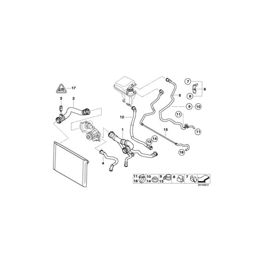 Genuine BMW 17127508041 E67 E65 E66 Vent Pipe (Inc. 760LiS, 760Li & 760i) | ML Performance UK Car Parts