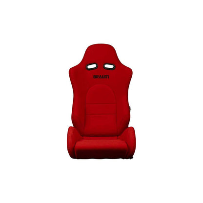 BRAUM Advan Series Sport Reclinable Seats (Red Cloth Black Stitching) – Priced Per Pair
