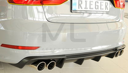 Rieger 00056808 Audi 8V A3 Rear Diffuser 2 | ML Performance UK Car Parts
