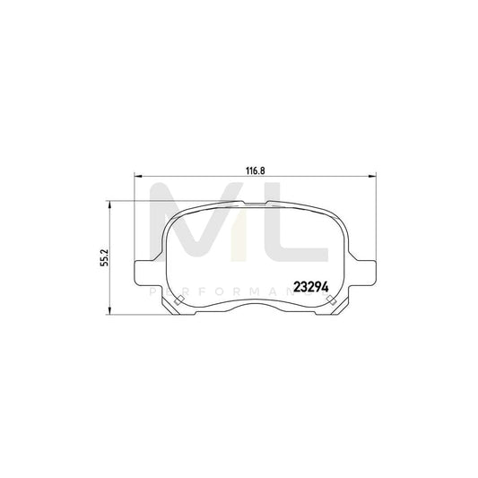 Brembo P 83 044 Brake Pad Set Excl. Wear Warning Contact | ML Performance Car Parts