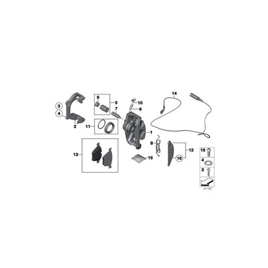 Genuine BMW 34216789716 RR4 F03 Caliper Housing Right (Inc. Ghost, 750LiS & 760LiS) | ML Performance UK Car Parts