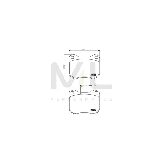 Hella 8DB 355 017-421 Brake Pad Set With Acoustic Wear Warning | ML Performance Car Parts