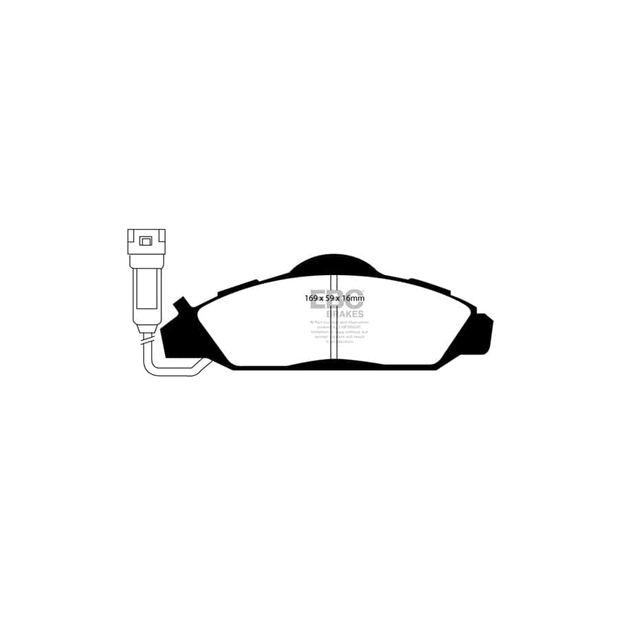 EBC PDKF551 Daewoo Ssangyong Ultimax Front Brake Pad & Plain Disc Kit 2 | ML Performance UK Car Parts