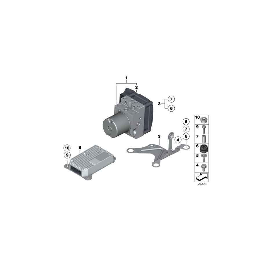 Genuine BMW 34516850069 F07 RR4 F02 Rp Hydraulic Unit Dsc (Inc. 740i, Ghost EWB & 760i) | ML Performance UK