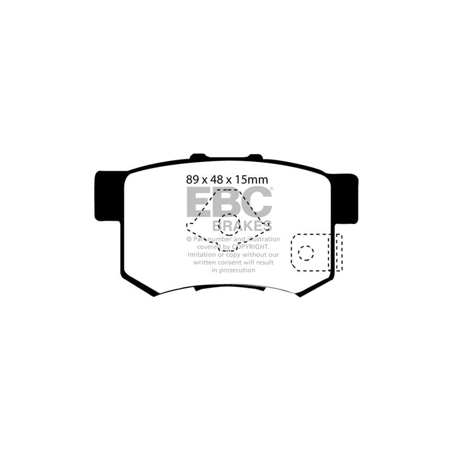 EBC PD08KR367 Honda CR-V Mk2 Yellowstuff Rear Brake Pad & USR Disc Kit 2 | ML Performance UK Car Parts